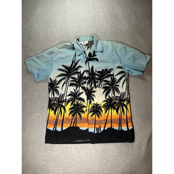 Windswept Hawaiian Shirt Mens Large Bahamas Floral Beach Colorful Button Up - Picture 2 of 14